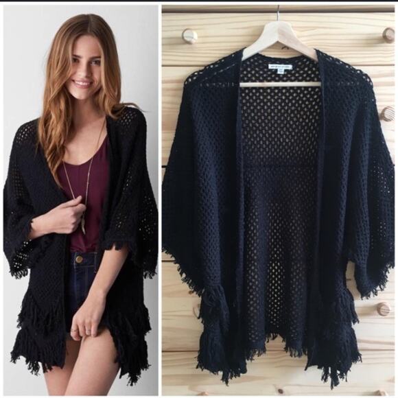Black fringe cardigan - Picture 1 of 4